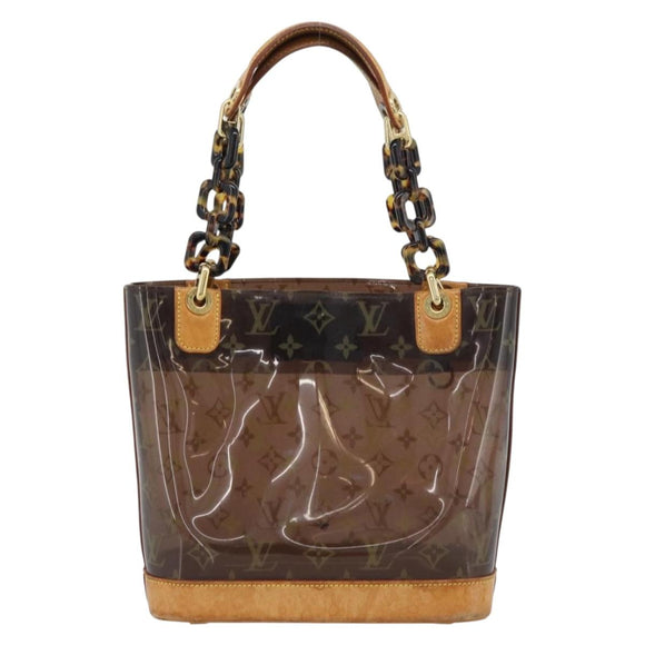 LOUIS VUITTON Monogram Vinyl Cava Amble PM Tote Bag Brown M92502 LV Auth ka4959