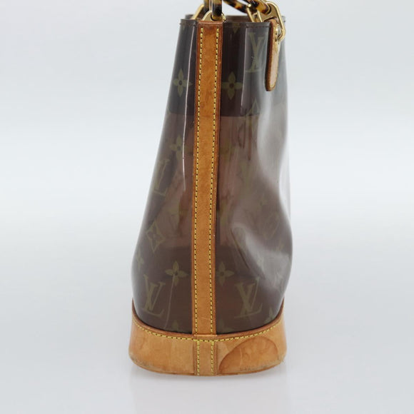 LOUIS VUITTON Monogram Vinyl Cava Amble PM Tote Bag Brown M92502 LV Auth ka4959
