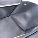 CELINE Trapeze Hand Bag Leather 2way Blue Gold Auth ka4960V-23