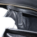 CELINE Trapeze Hand Bag Leather 2way Blue Gold Auth ka4960V-11