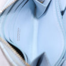 BURBERRY Coin Purse Leather Light Blue Gold Auth ka4962V-20
