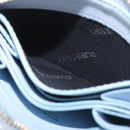 BURBERRY Coin Purse Leather Light Blue Gold Auth ka4962V-22