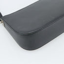 Salvatore Ferragamo Gancini Shoulder Bag Leather Black Silver Auth ka4963-13