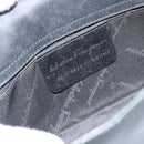 Salvatore Ferragamo Gancini Shoulder Bag Leather Black Silver Auth ka4963-14