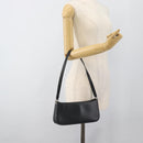 Salvatore Ferragamo Gancini Shoulder Bag Leather Black Silver Auth ka4963-19