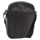 LOEWE Anagram Shoulder Bag Leather Brown Silver Auth ka4964A-1