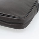 LOEWE Anagram Shoulder Bag Leather Brown Silver Auth ka4964A-15