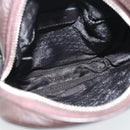 LOEWE Anagram Shoulder Bag Leather Brown Silver Auth ka4964A-11