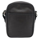 LOEWE Anagram Shoulder Bag Leather Brown Silver Auth ka4964A-13