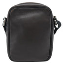 LOEWE Anagram Shoulder Bag Leather Brown Silver Auth ka4964A-2