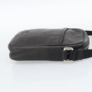 LOEWE Anagram Shoulder Bag Leather Brown Silver Auth ka4964A-4
