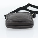 LOEWE Anagram Shoulder Bag Leather Brown Silver Auth ka4964A-5