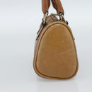 FENDI Hand Bag Leather Brown Gold Auth ka4965-5