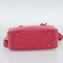 PRADA Hand Bag Saffiano Pink Gold Auth ka4966V-5