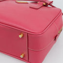 PRADA Hand Bag Saffiano Pink Gold Auth ka4966V-15