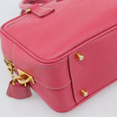 PRADA Hand Bag Saffiano Pink Gold Auth ka4966V-16