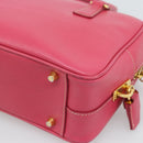 PRADA Hand Bag Saffiano Pink Gold Auth ka4966V-17