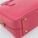 PRADA Hand Bag Saffiano Pink Gold Auth ka4966V-18