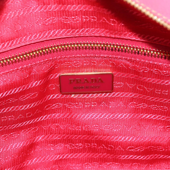 PRADA Hand Bag Saffiano Pink Gold Auth ka4966V