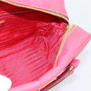 PRADA Hand Bag Saffiano Pink Gold Auth ka4966V-23