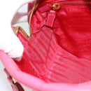 PRADA Hand Bag Saffiano Pink Gold Auth ka4966V-24