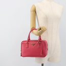 PRADA Hand Bag Saffiano Pink Gold Auth ka4966V-27