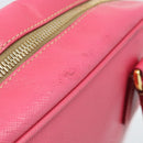 PRADA Hand Bag Saffiano Pink Gold Auth ka4966V-7
