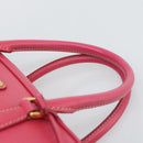 PRADA Hand Bag Saffiano Pink Gold Auth ka4966V-14