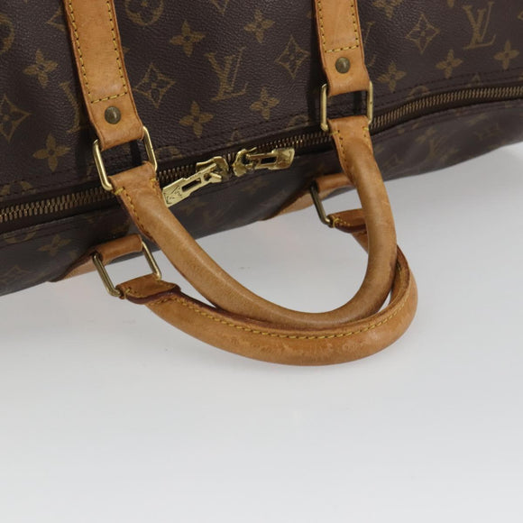 LOUIS VUITTON Monogram Keepall 55 Boston Bag M41424 LV Auth ka4967
