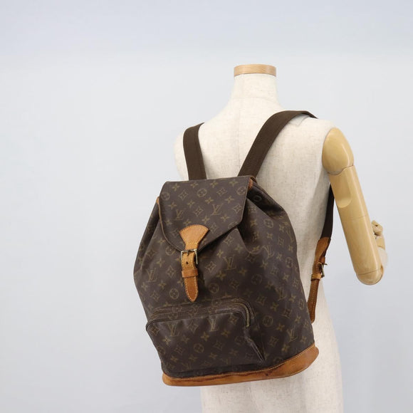 LOUIS VUITTON Monogram Montsouris GM Backpack M51135 LV Auth ka4969