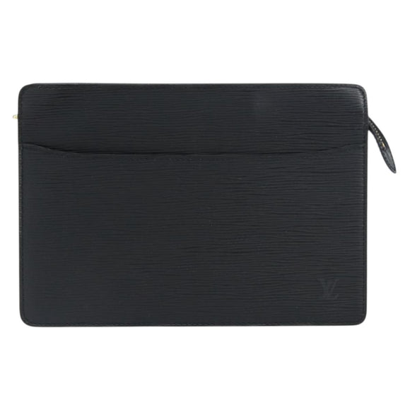 LOUIS VUITTON Epi Pochette Homme Clutch Bag Black M52522 LV Auth ka497