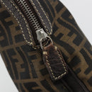 FENDI Zucca Canvas Hand Bag Black Brown Auth ka4970-14