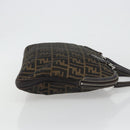 FENDI Zucca Canvas Hand Bag Black Brown Auth ka4970-4