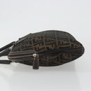 FENDI Zucca Canvas Hand Bag Black Brown Auth ka4970-5