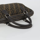 FENDI Zucca Canvas Hand Bag Black Brown Auth ka4970-7