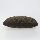 FENDI Zucca Canvas Hand Bag Black Brown Auth ka4970-9