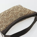 GUCCI Hand Bag Canvas Outlet Beige Silver Auth ka4973-6