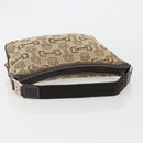 GUCCI Hand Bag Canvas Outlet Beige Silver Auth ka4973-7