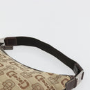 GUCCI Hand Bag Canvas Outlet Beige Silver Auth ka4973-8