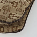 GUCCI Hand Bag Canvas Outlet Beige Silver Auth ka4973-12