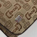 GUCCI Hand Bag Canvas Outlet Beige Silver Auth ka4973-14