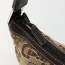 GUCCI Hand Bag Canvas Outlet Beige Silver Auth ka4973-15
