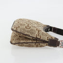 GUCCI Hand Bag Canvas Outlet Beige Silver Auth ka4973-4