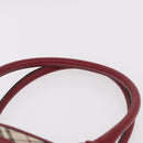 BURBERRY Nova Check Tote Bag Canvas Beige Silver Auth ka4974A-9