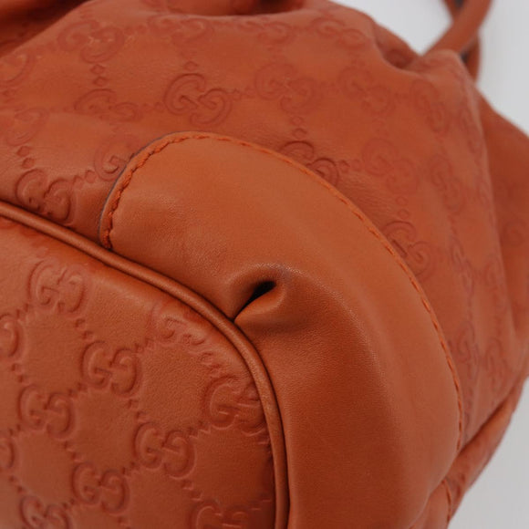 GUCCI GG Canvas Guccissima Hand Bag Leather 2way Orange Gold 247902 Auth ka4975A