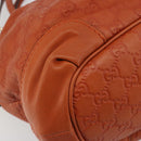 GUCCI GG Canvas Guccissima Hand Bag Leather 2way Orange Gold 247902 Auth ka4975A-13