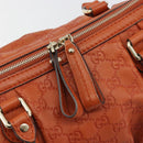 GUCCI GG Canvas Guccissima Hand Bag Leather 2way Orange Gold 247902 Auth ka4975A-16