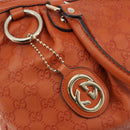 GUCCI GG Canvas Guccissima Hand Bag Leather 2way Orange Gold 247902 Auth ka4975A-17