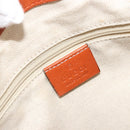 GUCCI GG Canvas Guccissima Hand Bag Leather 2way Orange Gold 247902 Auth ka4975A-18