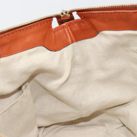 GUCCI GG Canvas Guccissima Hand Bag Leather 2way Orange Gold 247902 Auth ka4975A